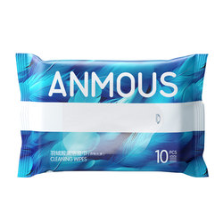 Anmus Down Jacket Cleaning Wipes No-Wash Powerful Decontamination Clothes 10 ຊຸດ 1 ຊຸດ