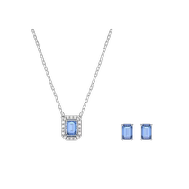 (Self-operated) Swarovski Millenia Sugar Cube Shape Women’s Necklace and Earring Set