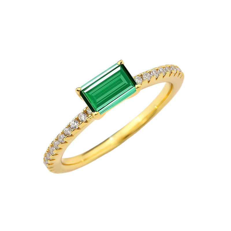 Leidy S925 silver sugar cube with diamond ring