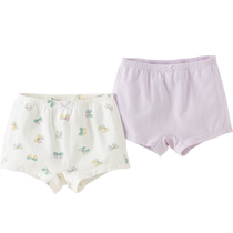 (Two-pack) David Bella Childrens Underwear 2024 New Antibacterial Printed Boxer Briefs for Boys Girls Medium and Large Children
