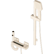 Cream white shower head set split piano key atmosphere light shower bathroom booster nozzle 3062