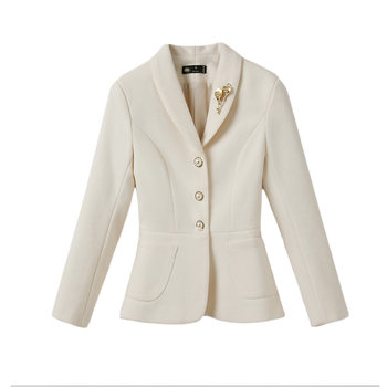 Woolen little scent style coat female celebrity short top