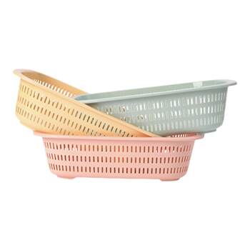 Revitalize plastic basket rectangular storage and vegetable washing basket malatang food drain basket hollow sieve frame