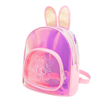 Children's dance bag, dance backpack, fashionable laser ballet bag, waterproof dance supplies storage bag, printable