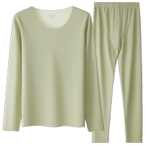 Seamless autumn clothes and autumn trousers mens suit thickened and velvet German thermal underwear heating inner wear autumn and winter linen clothes and trousers