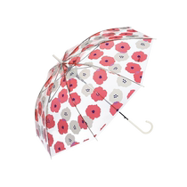 (Self-operated) Wpc Japanese style small fresh long-handled dreamy transparent umbrella simple and cute waterproof and water-repellent umbrella