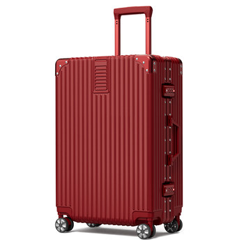 ກ່ອງໃສ່ຊຸດແຕ່ງງານ dowry ກ່ອງສີແດງ trolley suitcase ແມ່ຍິງ suitcase wedding ລະຫັດຜ່ານ bride dowry ກ່ອງ 24 ນິ້ວ