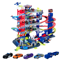 (self-employed) Meijer wheel urban steam repair shop car model sliding track maintenance lift ladder boy toy gift