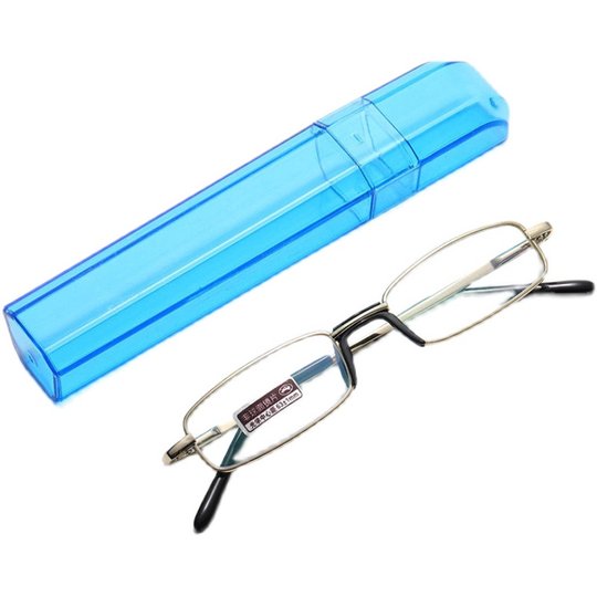 新款水晶玻璃老花眼镜笔筒式小巧便携老花镜玻璃高档上档次