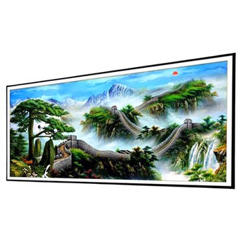 Great wall welcome pine 2026 ແບບໃຫມ່ handmade embroidery cross stitch thread embroidery ຫ້ອງດໍາລົງຊີວິດສີ່ຮູບແຕ້ມຈີນທີ່ມີຊື່ສຽງ
