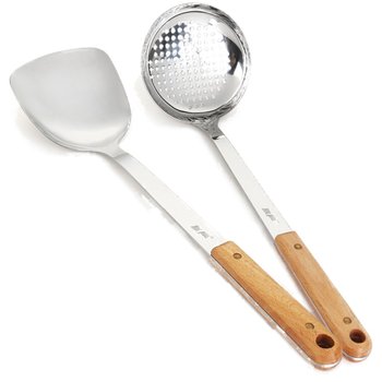 Household stainless steel kitchen utensils long handle anti-scalding spatula