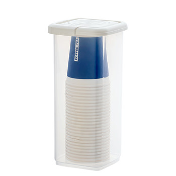 Disposable cup storage box desktop dustproof tea room paper cup rice husk water cup aviation cup plastic cup storage box