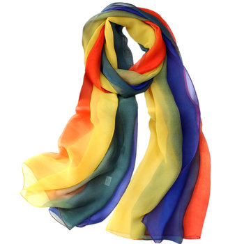 Spring and autumn georgette shape multifunctional sunscreen silk scarf