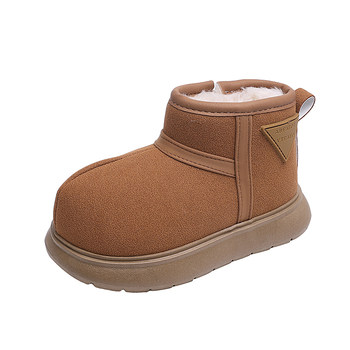 Warm and anti-skiing boots with velvet and cotton, 2025 winter new soft-soled comfortable children's shoes for boys and girls, cotton shoes