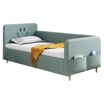 Nanyun childrens solid wood spliced bed crib spliced large bed extra wide bed boys and girls with protective rail childrens bed