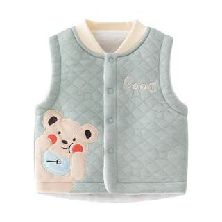 Baby's spring, autumn and winter velvet vest is super cute