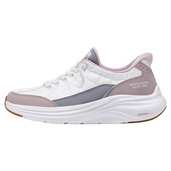 Skechers flash through cloud shoes women's shoes autumn and winter velvet warm slip-on casual sports shoes wide last mother's shoes