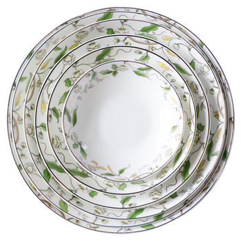 Dish plate household bone porcelain dish simple large size