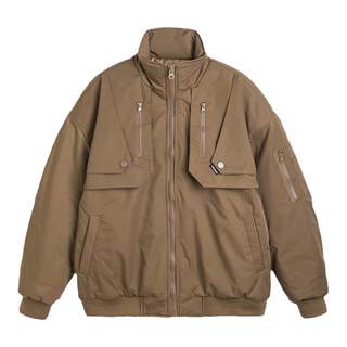 Loose stand collar work jacket