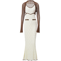 (Exotic·Morocco-same style in shopping mall) MAXRIENY retro romantic fishtail beaded dress long style