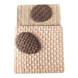 王子面塑硅胶模具竹编针织纹理立体黏土软陶糖艺装饰手工DIY印花