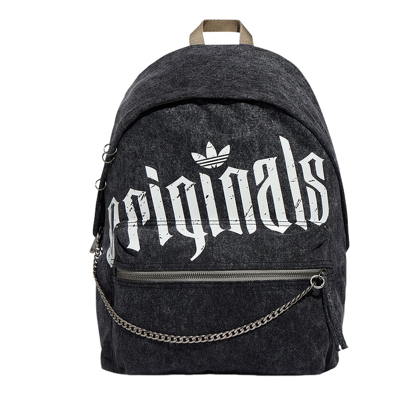 Adidas Adidas clover neutral street style sports washed denim backpack school bag KX0569