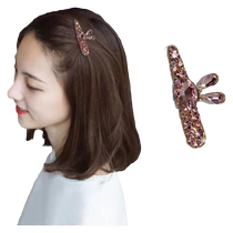 Hairpin Eight-character Bangs Side Clip Womens New Czech Diamond Rabbit Korean Dongdaemun Cute Crystal Internet Celebrity Hairpin Summer