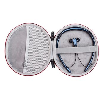 Neck-mounted bluetooth sports headphone storage box protective case