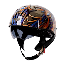 Retro helmet 3C certified motorcycle scoop helmet electric vehicle summer helmet men and women with breathable holes personalized helmet half helmet