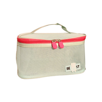 Large capacity mesh makeup bag portable cute toiletries
