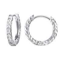 CRD PT950 platinum earrings platinum wheat earrings simple fashion plain hoop earrings gift