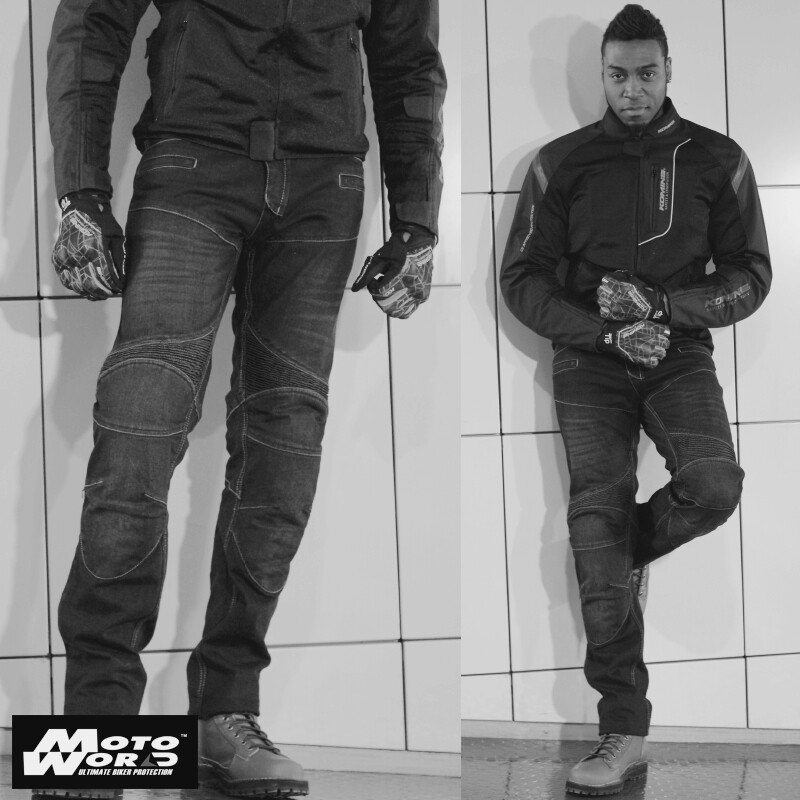 กางเกงยีนส์ขี่มอเตอร์ไซค์เอวยางยืด ทรงสลิมฟิต กันตก แบรนด์ K รุ่น 718 กางเกงขี่มอเตอร์ไซค์สำหรับผู้ชาย แนวครูซ ฮาร์ลีย์ สำหรับการแข่งขัน