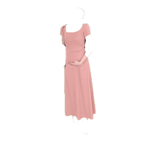 Maternity wear summer wear 2024 new dress high-end fashion temperament pleated square neck slimming high waist long skirt