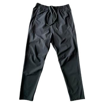 ໂສ້ງກິລາລາຍວັນແຫ້ງໄວກະທັດຮັດ summer ບາງໆ sweatpants pocket zipper stretch breathable cool silky straight pants