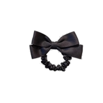 Black bow hair rope for women with low round hair accessories hair ring head rope 2024 new style small fragrant style hair clip headwear