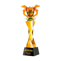 Twisted column color crystal trophy custom-made creative high-end honorary awards custom-made medals glazed souvenirs