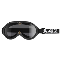 AMZ复古护目镜3 4盔机车骑行摩托车头盔风镜半盔骑士全盔防风镜