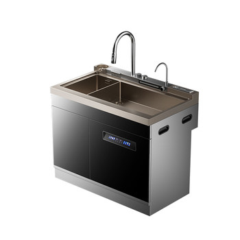 Okada integrated sink 14 sets layered dishwasher in one