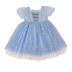 ເດັກຍິງ Elsa Princess Dress Summer Frozen ຂອງແທ້ Elsa Dress ຊັ້ນສູງຄົນອັບເດດ: ຊັ້ນສູງຂອງ skirt luminous ເດັກນ້ອຍ