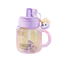 Glass cup straw cup office large capacity cup high-value coffee cup for women 2024 new summer 1998