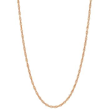 Chow sang sang water wave 18k rose gold necklace