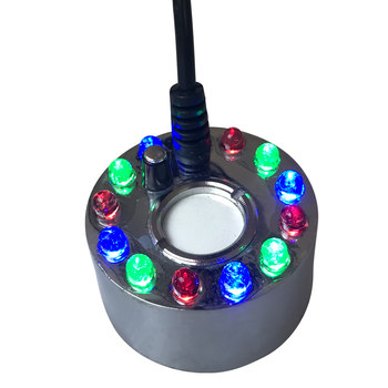 Extra-Large Ultrasonic Mist Maker, Aquarium Mist Humidification, Water Feature Fogging, Spray Water Mist, 12-Color Light Atomizer Head