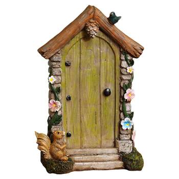 Elf home resin door table and chair succulent micro landscape decoration