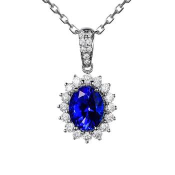 Millais classic princess diana precious 5a tanzanite pendant