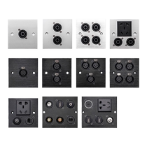 Fupai audio socket multimedia D-type panel module Cannon head 86 panel audio speaker five-hole USB panel