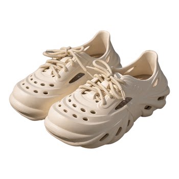 Thick-soled eva croc shoes men's summer style ໃຫມ່ບໍ່ເລື່ອນ, ສະດວກສະບາຍແລະບໍ່ເມື່ອຍຕີນນອກແບບພໍ່ wading sandals