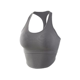 Europe and the United States with chest pad U-shaped hem sports underwear women's fitness vest outer wear training shockproof yoga bra new