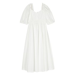 MOUSSY summer new lady style puff sleeve suspender dress tea break dress for women 010GS230-2660