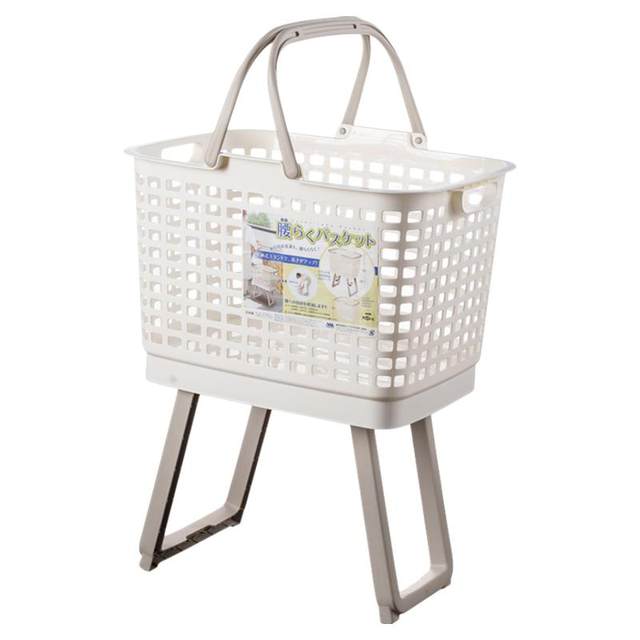 Imported Japanese bathrooms can stand with dirty clothes baskets with elevated brackets foldable hand-mounted laundry and clothes storage baskets