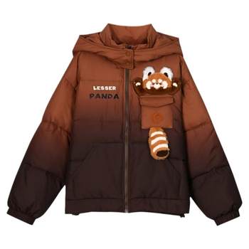 Original three-dimensional panda gradient cotton coat, cotton coat, bread coat, cute newbies women's winter style Original three-dimensional panda gradient cotton coat, cotton coat, bread coat, cute newbies women's winter style